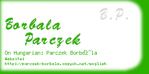 borbala parczek business card